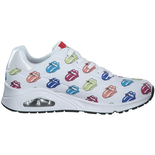 Skechers Women's Rolling Stones: UNO SAY IT Loud Trainers 177964 WMLT White/Multicoloured3