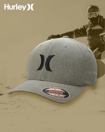 Image of Hurley Men's Caps - One & Only Flexfit Baseball Cap - Fitted Hats for Men (S-XL)