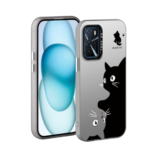 YUXING Cover per Oppo A16 / Oppo A16s / Oppo A54s / Oppo A53 /A53s - Custodia Telefono Cellulare Sottile Antiurto Motivo Artistico Moda Protezione Bumper Slim Case (Cat)