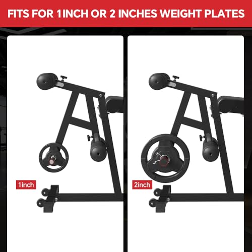 FAGUS H Leg Extension and Leg Curl Machine, Fitness Equipment, Seated Leg Extension and Lying Curl Machine for Home Gym, Leg Press Bench Fit for both 1'' and 2'' weight plates - Image 8