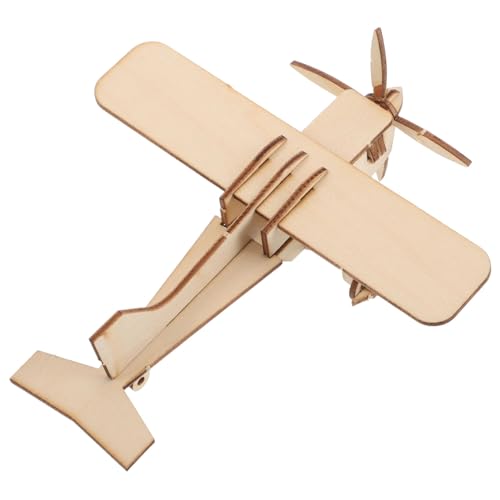 Artibetter 木製飛行機み立てキット 手作りパズル 飛行機ケーキトッパー 航空機デコレーション用 大人 向け知育模型 インテリア飾りとしても