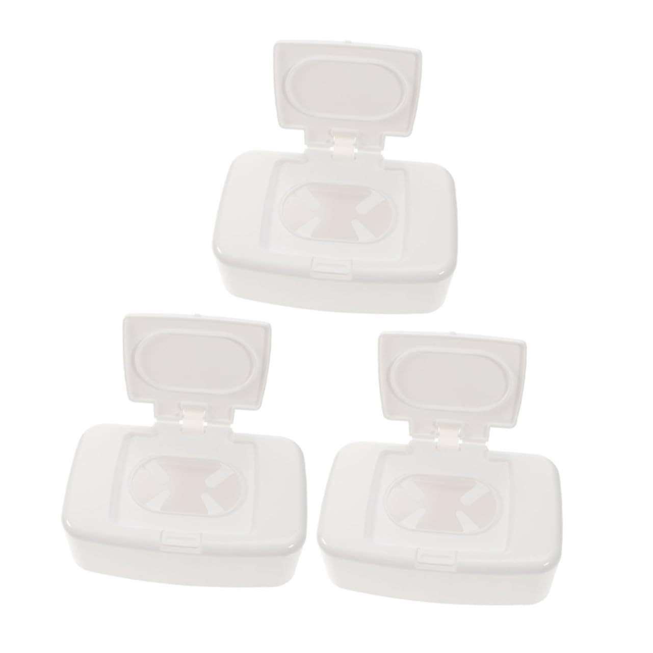 Caja Dispensadora de Toallitas Húmedas Botón 3 Piezas PP Blanco