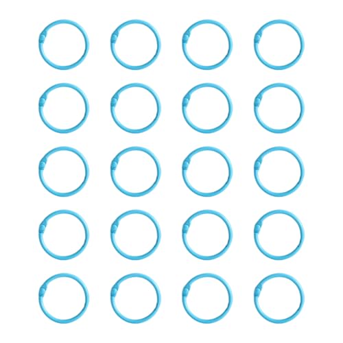 20 PCS 25mmメタルバインダーリングインデックスカードファイル組織のためのブックバインディングブックフォトアルバム