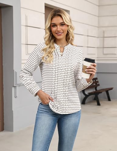 Image of Blooming Jelly Women's Long Sleeve Blouses Dressy Casual Business Work Tops