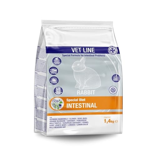 CUNIPIC VETLINE Comida Conejo INTESTINAL 1,4KG, Negro, 1.4 kg (Pa...