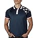 KUFORES Men's Short Sleeve Stars Polo T-Shirt Independence Day Summer Fashion Golf Collar Casual Loose Top Tees Performance Athletic Team Wear American USA Flag Shirts Navy L