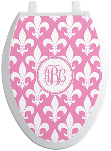 RNK Shops Personalized Fleur De Lis Toilet Seat Decal - Elongated