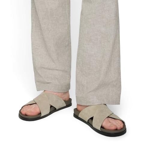 Image of Ted Baker Men's Saltburn Leather Cross-strap Flip Flop