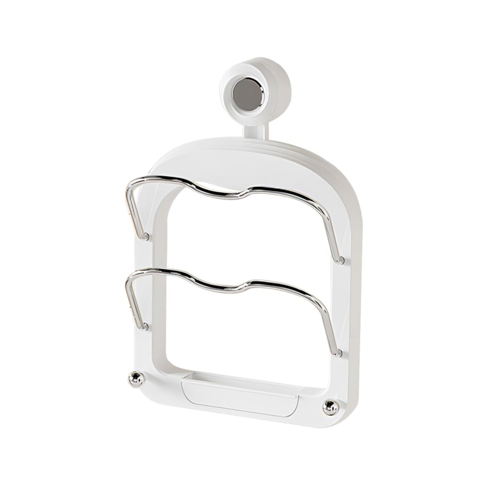 DONGKER Soporte para tapa de olla, con ventosa de 2 niveles, organizador de tapas de sartén, sin perforaciones, para armario de cocina o despensa