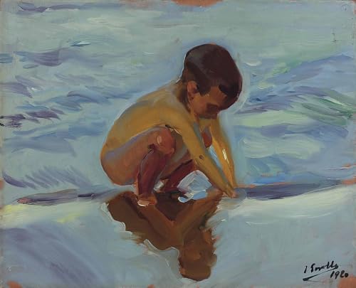 ZHAOSHAN Joaquín Sorolla Art mural rétro éclairé à la plage pour décoration de bureau 60 x 90 cm