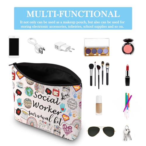 Social Worker Gift Social Worker Graduation Gift for Women Social Worker Survival Kit Portable Storage Bag (Survival Social Worker Bag EU) - Image 3