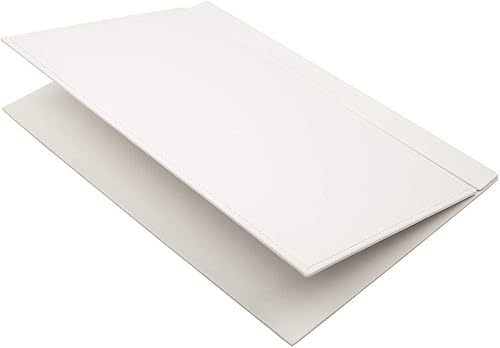 Miniatura 7 de Juego de escritorio de cuero, 10 piezas, bandeja doble para documentos, organizador de escritorio (blanco)