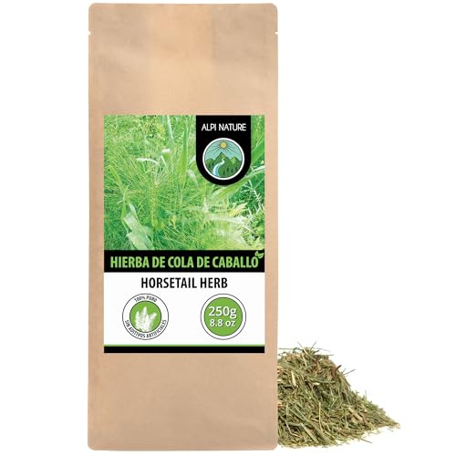 Alpi Nature Cola de Caballo Infusión 250g, Cola de Caballo Seca y Cortada, Té de Hojas Sueltas