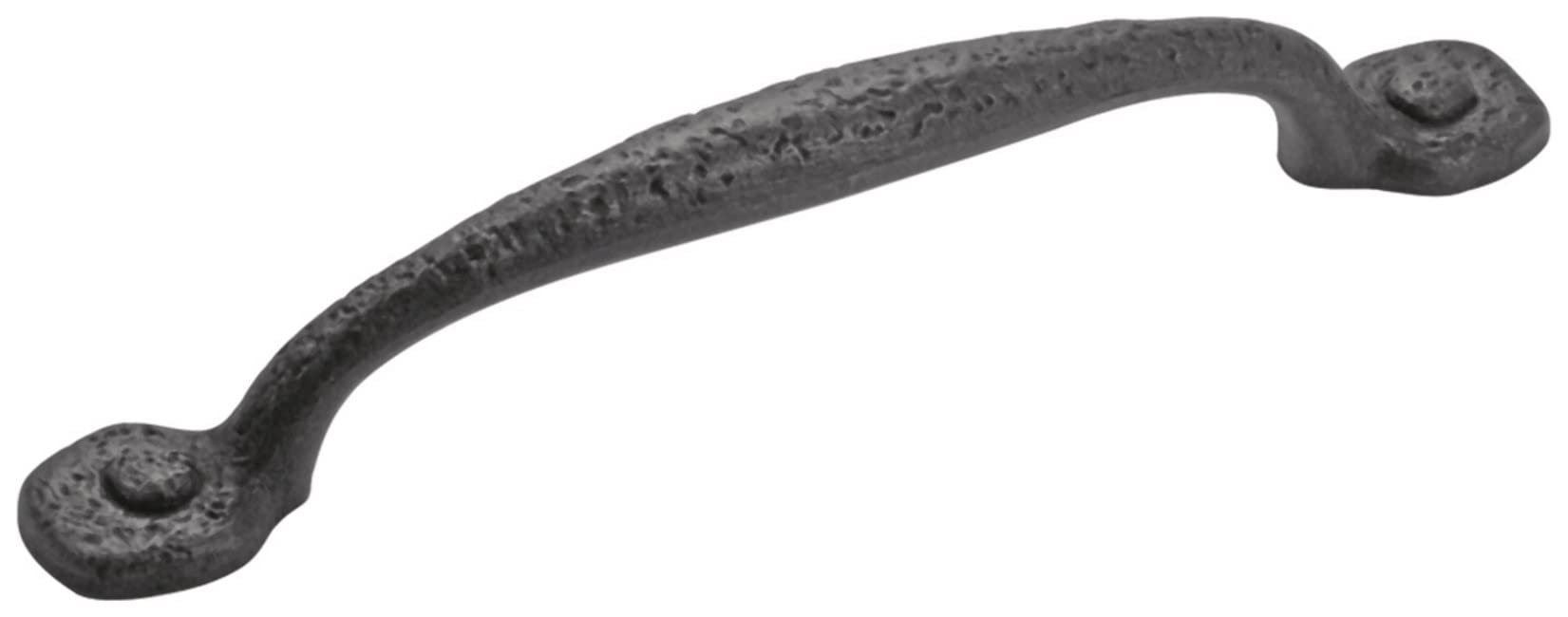 Hickory HardwareRefined Rustic Collection Appliance and Cabinet Pulls, Kitchen Handles for Cabinets and Drawers and Bathroom Hardware, 8 Inch Center to Center Appliance Pull, Black Iron, 5 Pack