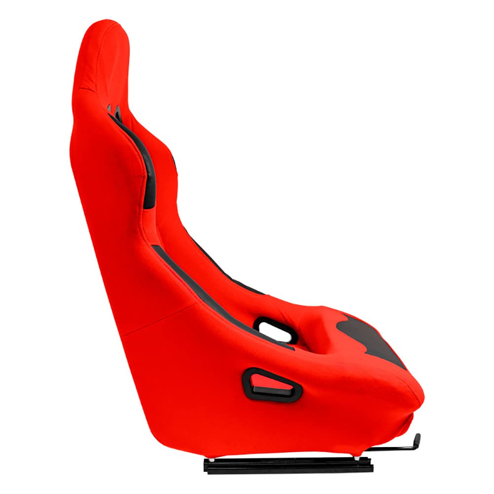 AutoStyle Siège baquet 'BW' - Rouge - Dossier fixe - incl. glissières