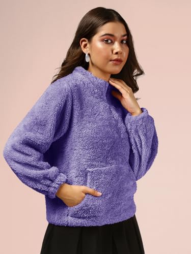 Image of THE DRY STATE Women's Fur Pull Over With High Neck
