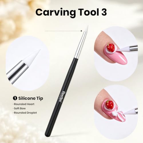 Image of Beetles 3D Gel Nail Art,White 3D Sculpting Gel for Nail Art & Sculpting Pen
