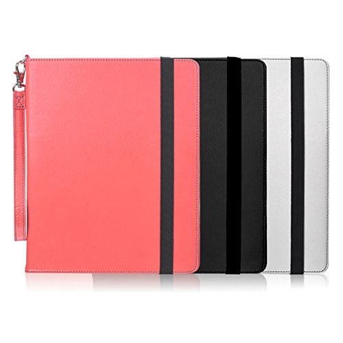 LUXA2 PA5 iPad Leather Case Black Foldable Space for Bank Cards and Notes 100% Calf Leather Handmade for Apple iPad