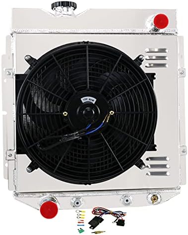 CU251 Radiador de aluminio de 4 filas para Ford Falcon Mustang Comet Ranchero 1960-1966, para Mercury Comet 1961-1965, para Mustang V8 1965-1966