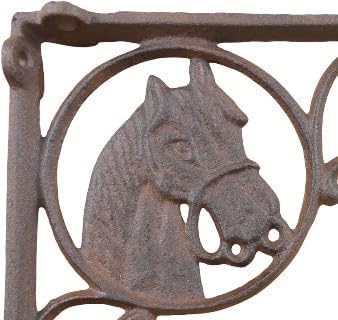 4 Cast Iron Horse Shelf Brackets Metal Corbels 8 3/4" x 6 1/2"