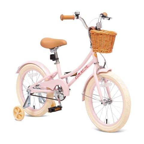 ACEGER Girls Bike with Basket, Kids Bicycle for 3-13 Years, Included Coaster Brake & Caliper Brake, 14 16 18 Inch with Training Wheels, 20 Inch with Kickstand but no Training Wheels Cover