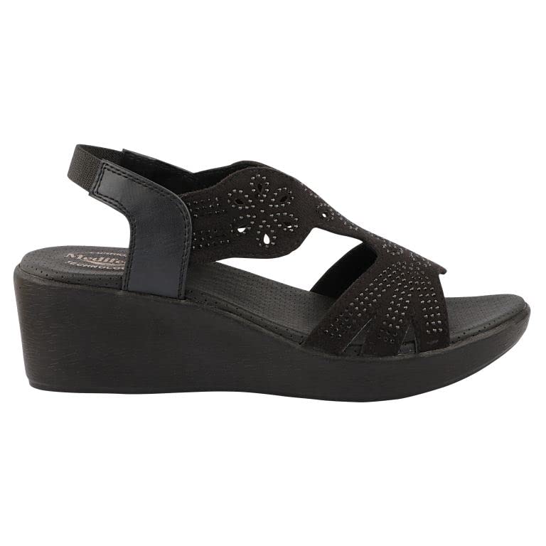 Medifeet Womens Open-Toe and Sling Back Wedges (BLACK, numeric_7) (B0C5MF16V4) Amazon Price History, Amazon Price Tracker