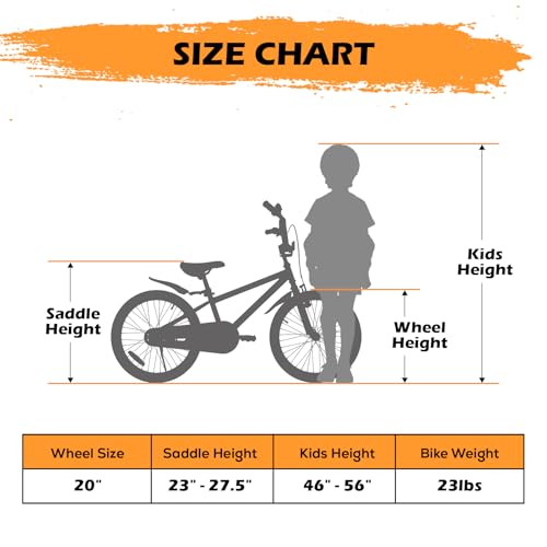 WEIZE 16 20 Inch Kids Bikes,Boy’s Bike for Kids,BMX Style