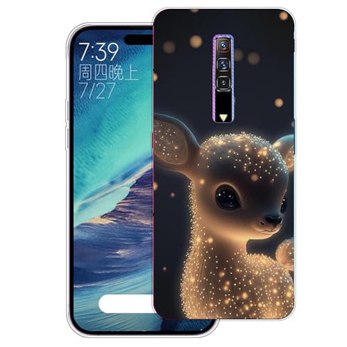 WUACYEAMING Carcasa para Móvil Compatible con ZTE Nubia Red Magic 6 Ultrafina Delgado Cover Transparente TPU Silicona Antigolpes Anti-arañazos Bumper Caso para Case-(Fawn)
