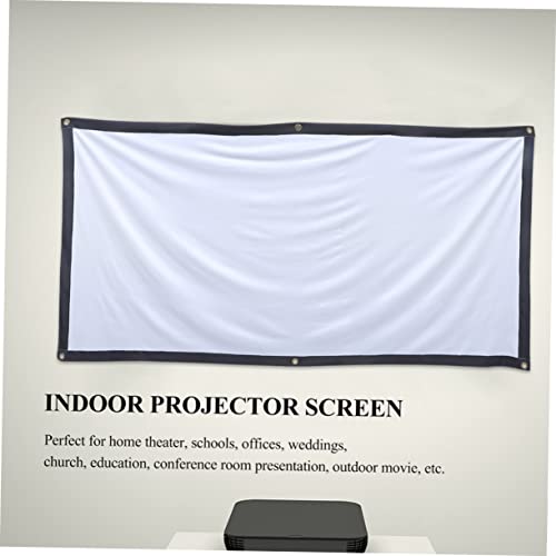 Pantalla para proyector manual portátil blanca y negra miniatura 5