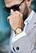 GEDIYAR Mens Minimalist Watches with Slim Case Ultra Thin Waterproof Fashion Sports Analog Quartz Simple Dress Wrist Watch for Men(A8621 Gold)