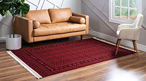 Tapete decorativo rectangular 160x244 cm rojo miniatura 2