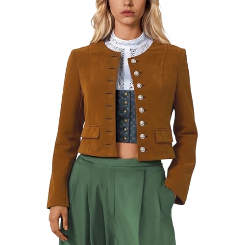 Veste traditionnelle Dirndl col montant coupe ajustée élégante