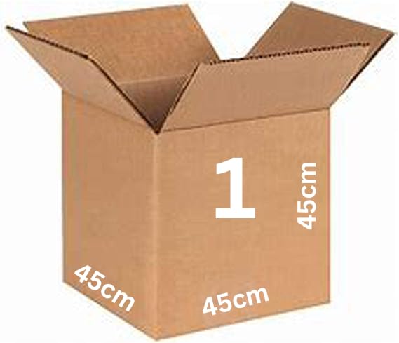 Double Wall Corrugated Cardboard Moving Box (45 x 45 x 45 cm) – 1 Count