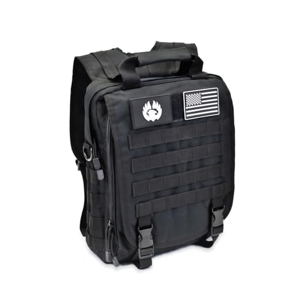 TORCH MOLLE Urban Commuter Backpack Laptop Bag Rucksack for Hiking Cycling Crossfit Light Rucking EDC Gear V2 (Black)