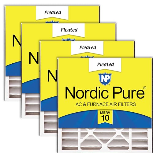 Image of Nordic Pure 20x20x5 Air Bear Replacement MERV 10 Air Filters 4 Pack | Actual Size: 19 11 /16 x 20 11 /16 x 4 15 /16 Fits 255649-103, Made in USA, Advanced HVAC Filtration, Mid-Sized Particles