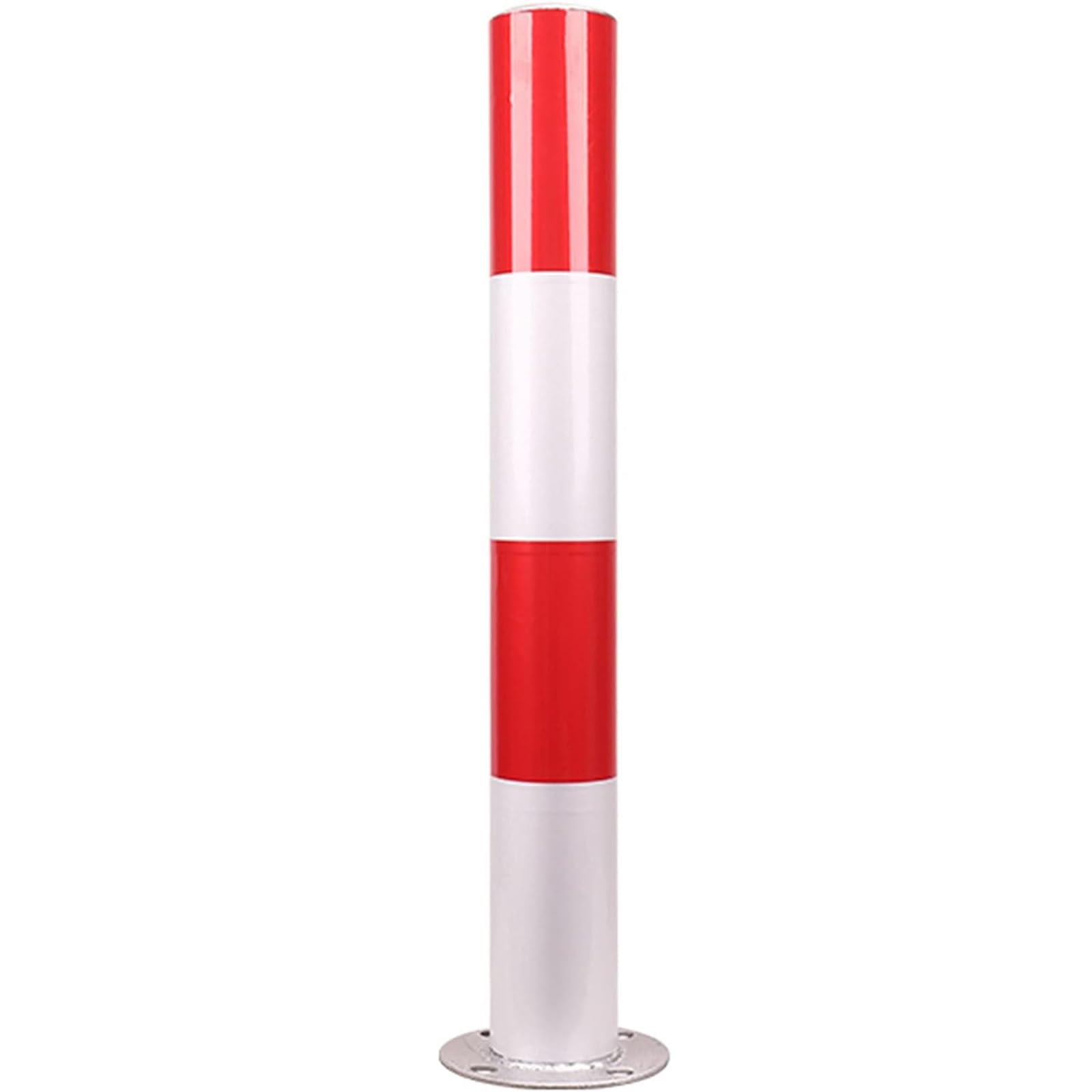 WOTZOV Construction Cone Traffic Delineator Post Safety Bollard Post White Red,Parking Bollards For Traffic Crowd Control,Delineator Posts,Outdoor Control Barriers,H75cm 1pc