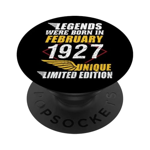 Cumpleaños Febrero 1927 Edición Limitada Regalo February PopSockets PopGrip Intercambiable
