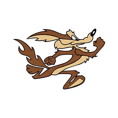 Wile E Coyote (Running Right) Vinyl Sticker Decal Many Size to Choose from. for Cars Trucks Vans Walls Laptop…etc. Cover