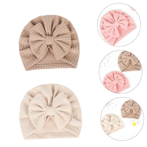 4pcs Winter Cartoon Warm Hat with Elastic Bowknot Comfortable Knitted Beanie for Boy Girl Cold Weather Durable and Stylish Design Random Color2