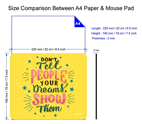 Image of Craft Qila Dont Tell People Motivational Mouse Pad for Laptop Computer (8.5 x 7.5 Inches)