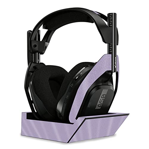 Image of MightySkins Glossy Glitter Skin Compatible with Astro A50 Wireless Headphones + Base Station (Gen 4) - Solid Lavender | Protective, Durable High-Gloss Glitter Finish | Easy to Apply | Made in The USA