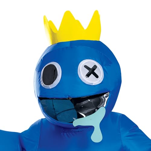 Disfraz inflable azul Rainbow Friends para niños miniatura 4