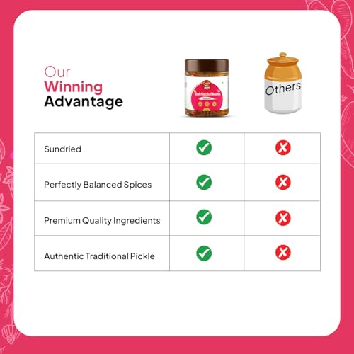 Image of Chakh Kar Dekho Red Mirchi Bharva Pickle - 400 gm | Stuffed Red Chilli Pickle | Spicy Indian Achar | Rich Mustard Oil Flavour | Authentic Homemade Taste