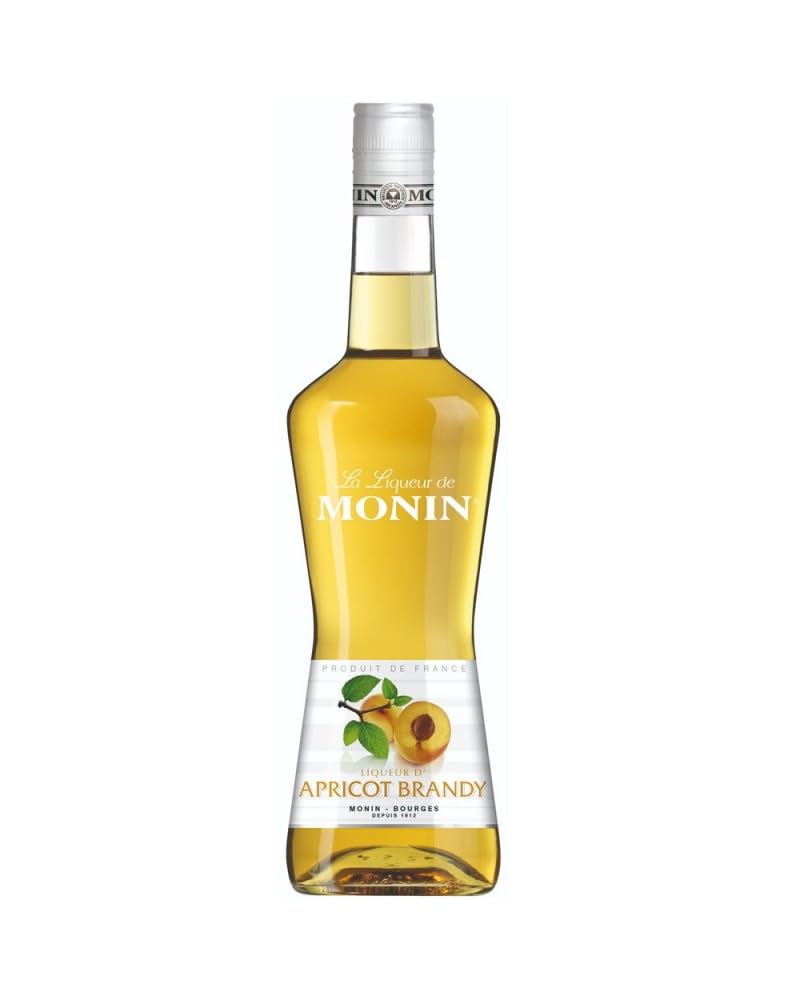 Monin Likör Aprikosen - Brandy (1 x 0,7l) - Fruchtige Erfrischung für raffinierte Cocktails und Desserts