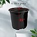 RAOOKIF 100 Pack Nursery Pots, 4 5 6 Inch Nursery Pot for Plants, Plastic Plant Pots with Drainage Holes, Garden Flower Pots for Transplanting, Succulents, Cuttings, Seedlings(4inch,100pcs)