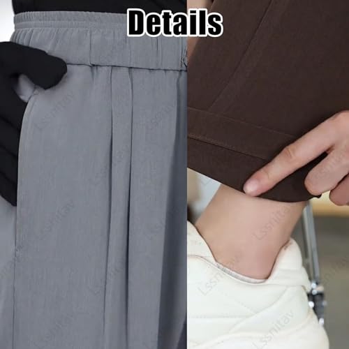 Orinbloom Lightweight Casual Pants, AirFlexion - Pull On Ice Silk Stretch Casual Pants with Pockets3