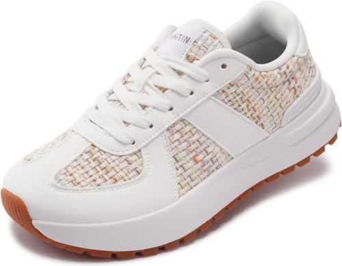Find the Best Comfy Shoes for Walking: Top Picks Reviewed 15 WHITIN Women's Wide Toe Box Walking Running Shoes Size 9 Slip Resistant Athletics Width Fashion Retro Sneaker Female 40 White