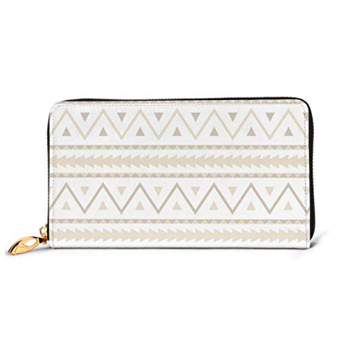 Preisvergleich Produktbild JHGFG Mode Handtasche Reißverschluss Brieftasche Ethnische geometrische Muster Streifen Telefon Kupplung Geldbörse Abendkupplung Blockieren Leder Brieftasche Multi Card Organizer
