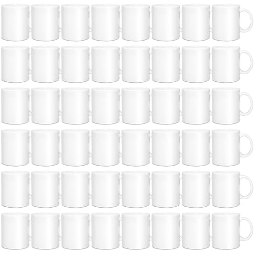 SUBLOVER 48Stück Sublimation rohlinge Tassen Sublimationsbecher Weiß Keramiktasse 11 Unzen Tasse für Kaffee Milch Tee