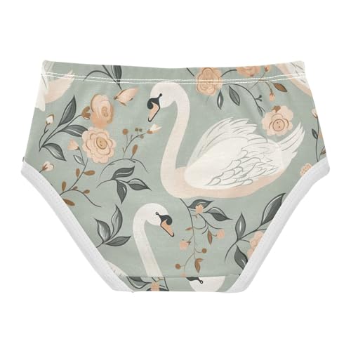 Toddler Briefs, Swans and Retro Floral Cotton Underwear Girls, 2–8 Years2